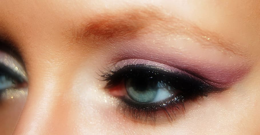 woman's green eyes, eye, close, makeup, eye shadow, make up, mascara, eyelashes, eyeliner, blue