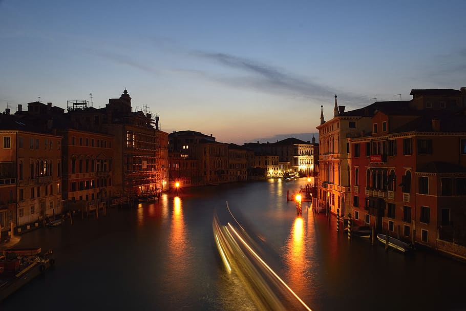 Venesia, venezia, grand canal, kanal, Italia, Arsitektur, air, perjalanan, Eropah, gondola