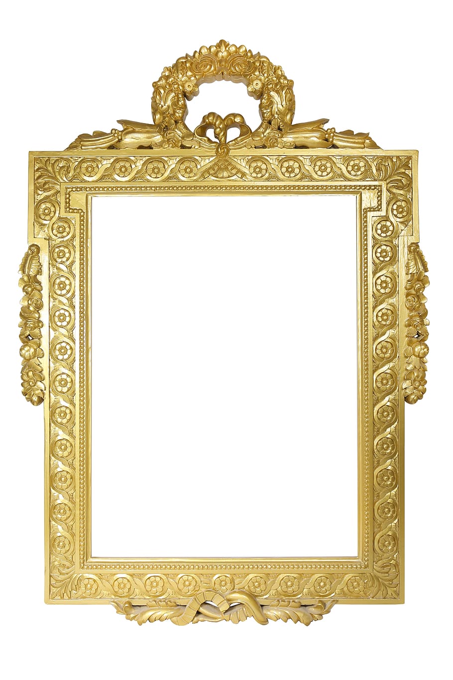 gold, golden, metallic, frame, wealth, attractive, wall, decoration, glossy, decor
