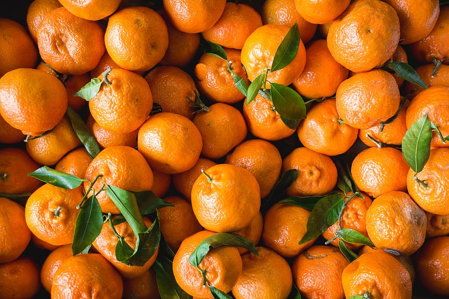 just tangerines, tangerines, colorful, filled frame, fresh, fruit, orange, summer, top view, food