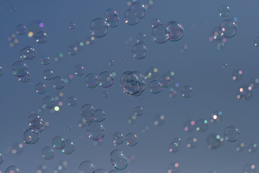 burbujas, fondo, cielo, resumen, jabón, aire, azul, aqua, movimiento, bokeh  | Pxfuel