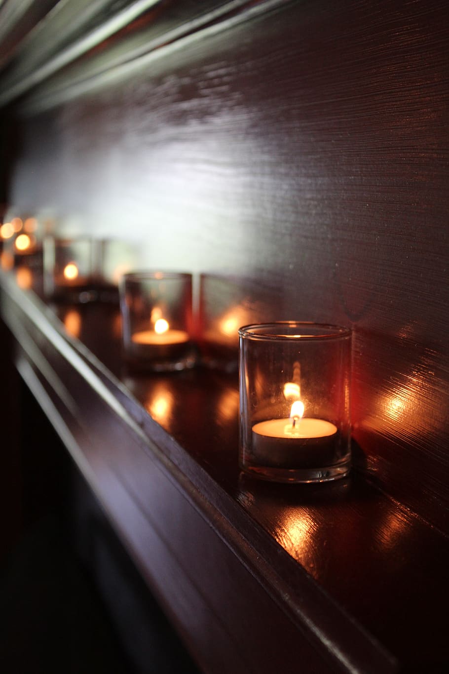 candles, candle, light, flame, flicker, candlelight, shining, shelf, wedding decorations, fire