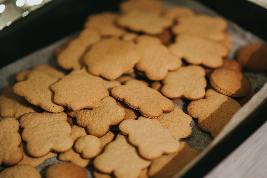 homemade gingerbread cookies, Homemade, gingerbread, cookies, food, tasty, cooking, baking, baking tray, snack