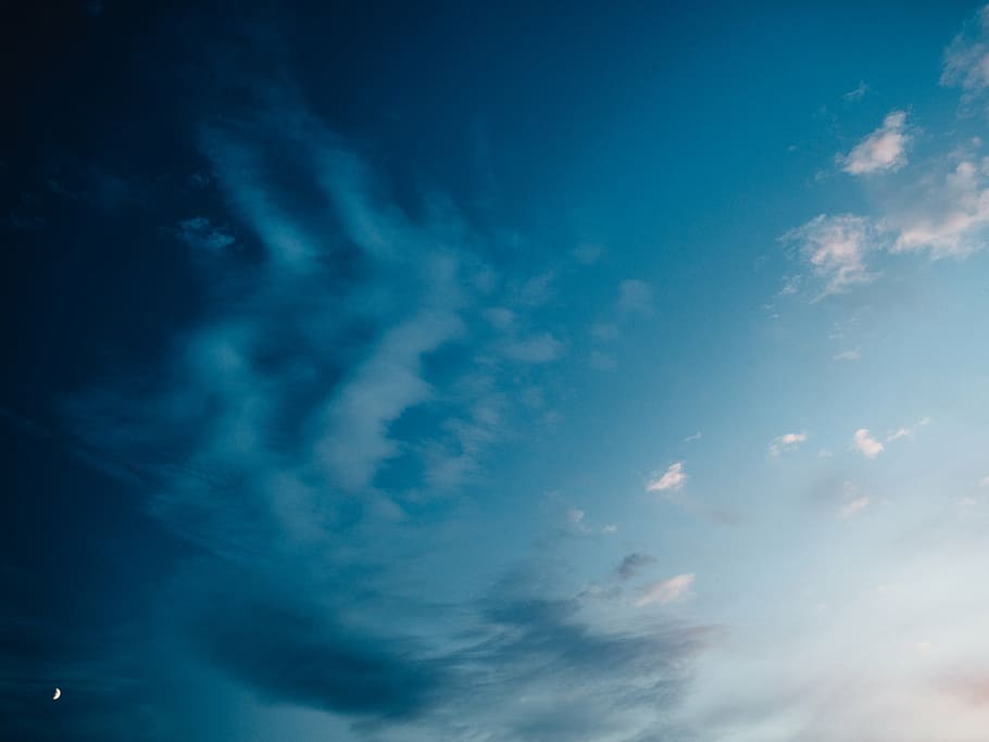 blue, sky, white, clouds, daytime, nature, sunshine, summer, cloud - sky, backgrounds