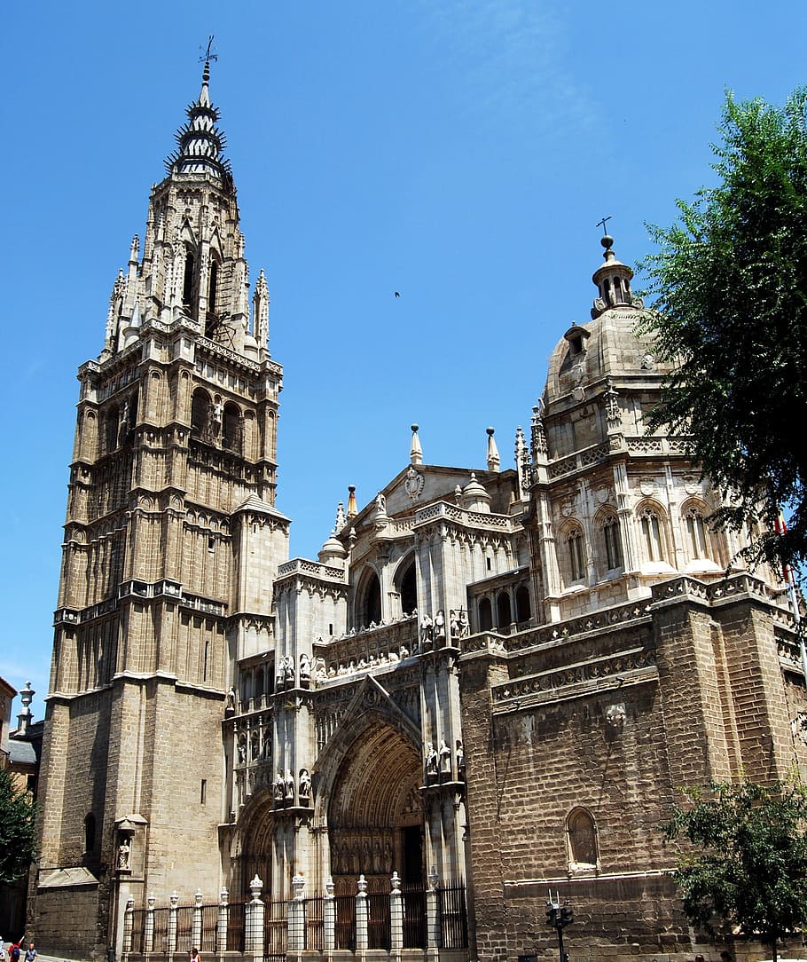 Catedral, Toledo, Igreja, Espanha, construção, arquitetura, Lugar famoso, Exterior de edifício, arquitetura e edifícios, inglaterra