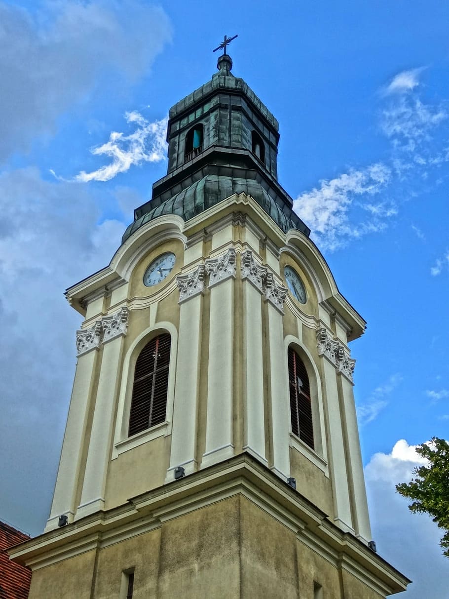 bydgoszcz, saint nicholas, poland, tower, baroque, steeple, church, religious, building, christian