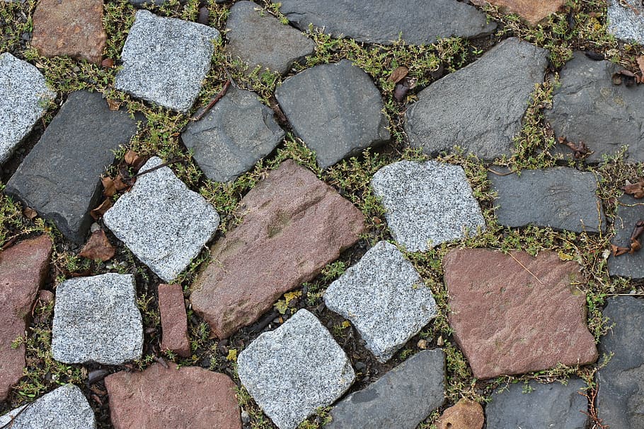 stones, ground, texture, surface, pattern, cobblestones, road, material, backgrounds, high angle view
