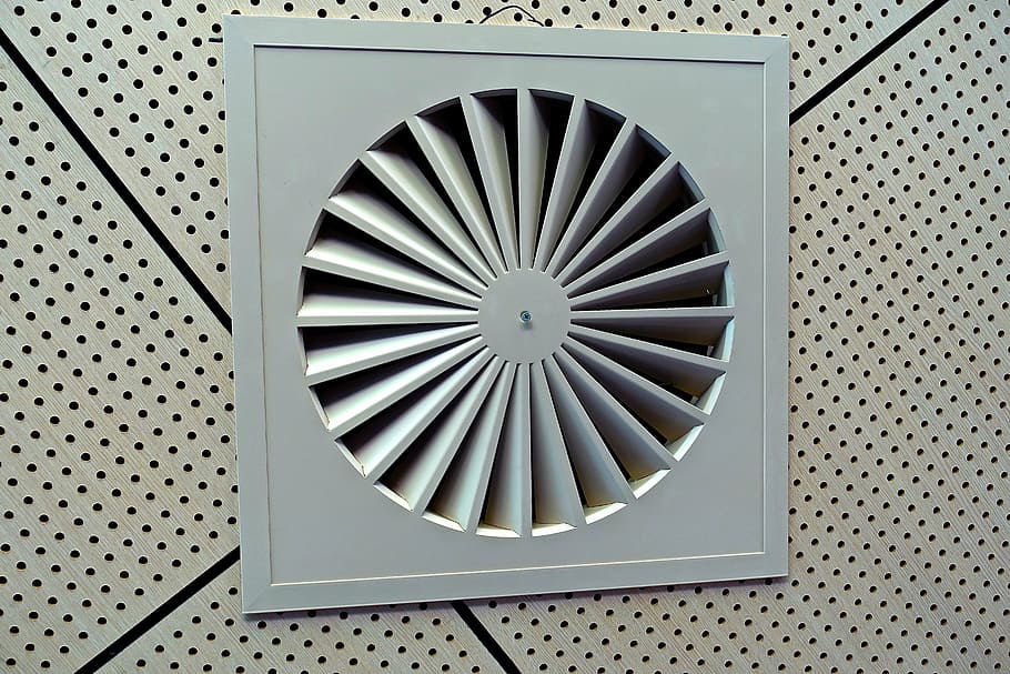 square, white, metal ceiling vent, exhaust fan, extraction, ceiling, ventilator, ventilation, air, vent