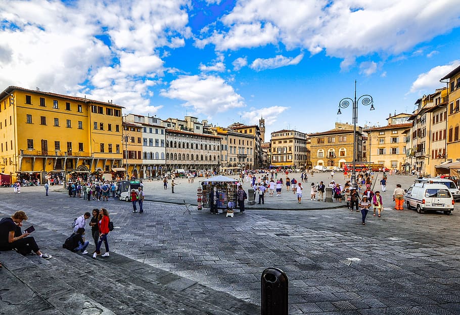 Praça, Itália, Italiano, Florença, Toscana, turismo, viagem, cidade, europa, urbano