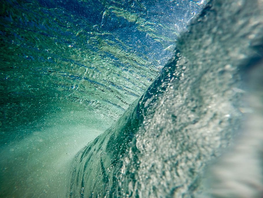 shallow, photography, wave, water, inside, tube, foam, pattern, transparent, motion