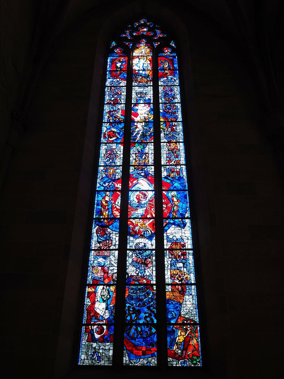 ventana de la iglesia, vidrieras, iglesia, ventana de cristal, santo, catedral de ulm, münster, vidriera, color, lugar de culto