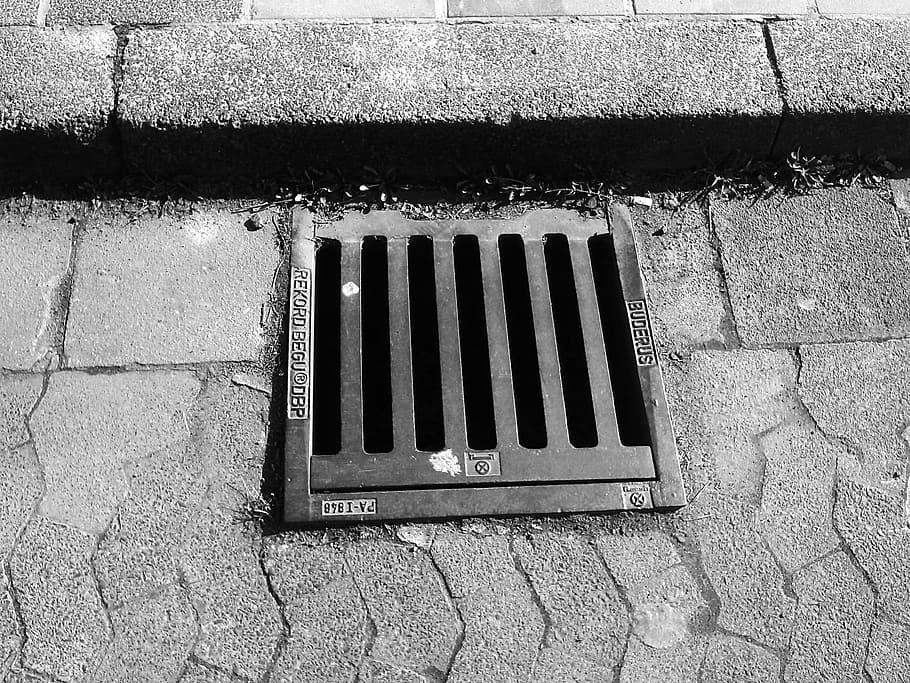 black, metal drainage, ground, Manhole Cover, Lid, Gulli, gullideckel, drain, road, metal