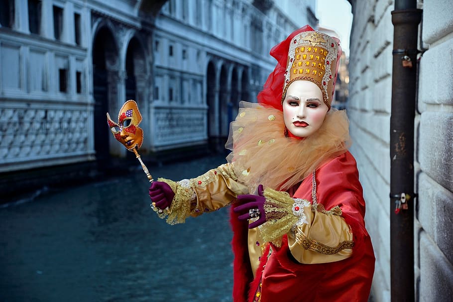 venice, italy, venice carnival, travel, tourism, holiday, venetian, mask, venice mask, gloves