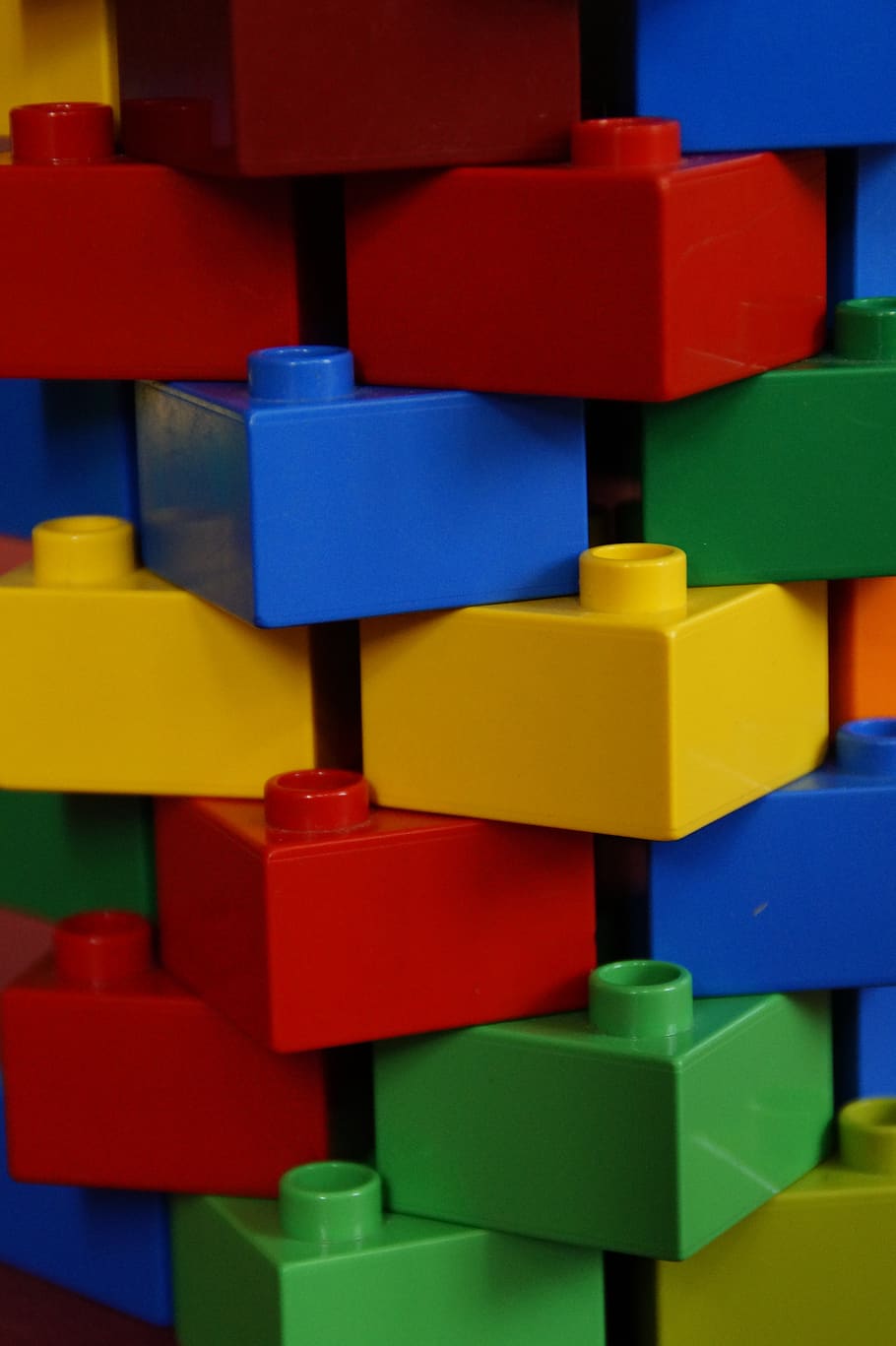 torre, parede de pedra, blocos de lego, coloridos, criança, brinquedos para crianças, jogar, brinquedos, pedras, duplo