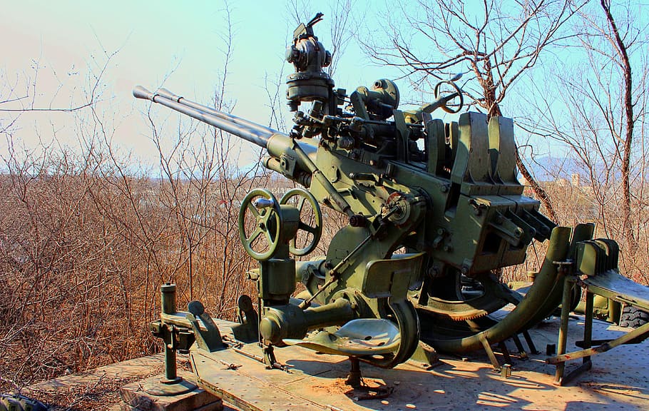 Howitzer, Antiaircraft Gun, gun, wepon, weapon, war, military, day, history, army