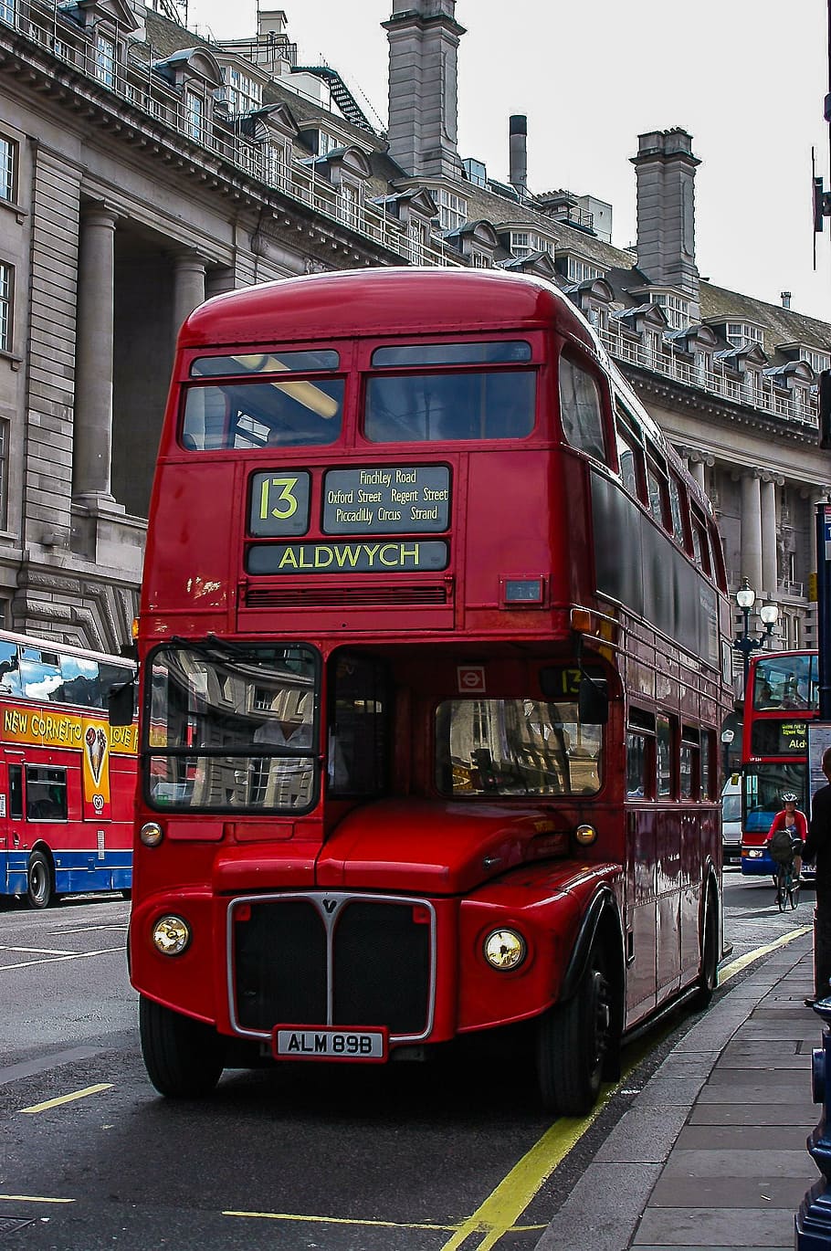 closeup, red, black, 2-storey, 2- storey bus, london, britain, bus, city, united kingdom
