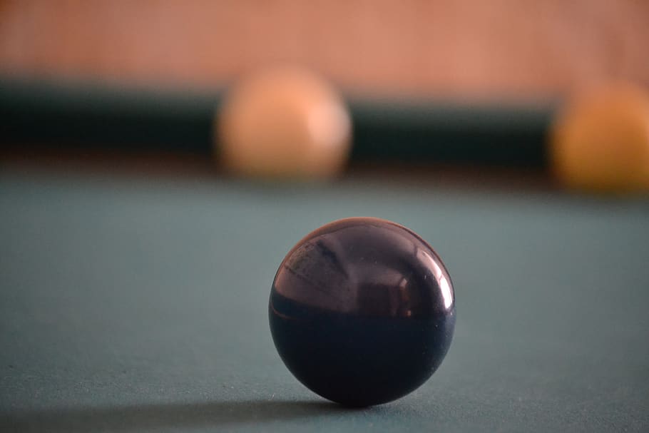 billiards, sphere, table, ball, sport, close-up, focus on foreground, leisure activity, indoors, leisure games