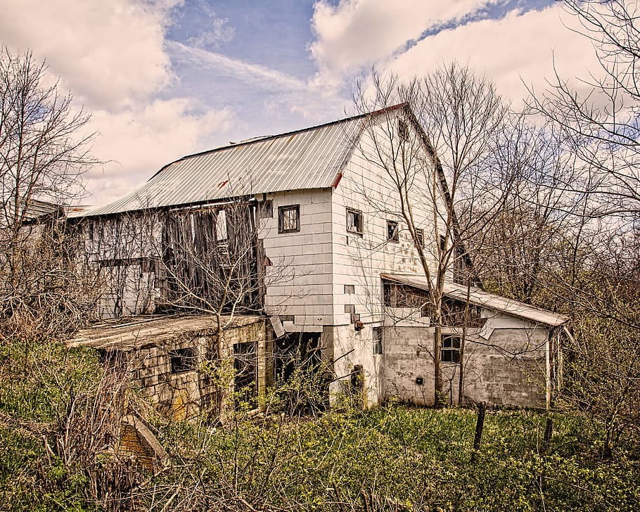 barn, old, ohio, rural, country, champaign county, digital art, dilapidated, abandoned, unused