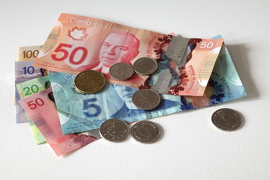 доллар, канада, бизнес, финансы, деньги, казаться, монеты, наличные, валюта, монета