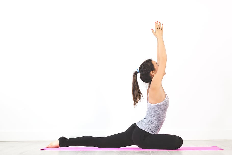 people, woman, yoga, mat, meditation, physical, fitness, healthy, lifestyle, stretching