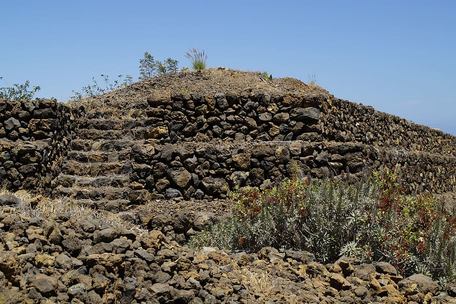 pyramid, güimar, stair pyramid, renovated, tenerife, guanches, excavation, archaeology, ancient times, high culture