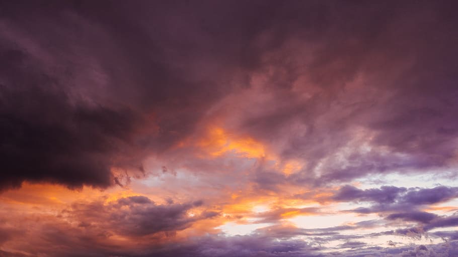 dimmed cloudy sky, clouds, sky, nature, wild, wander, wanderlust, weather, patterns, sunset