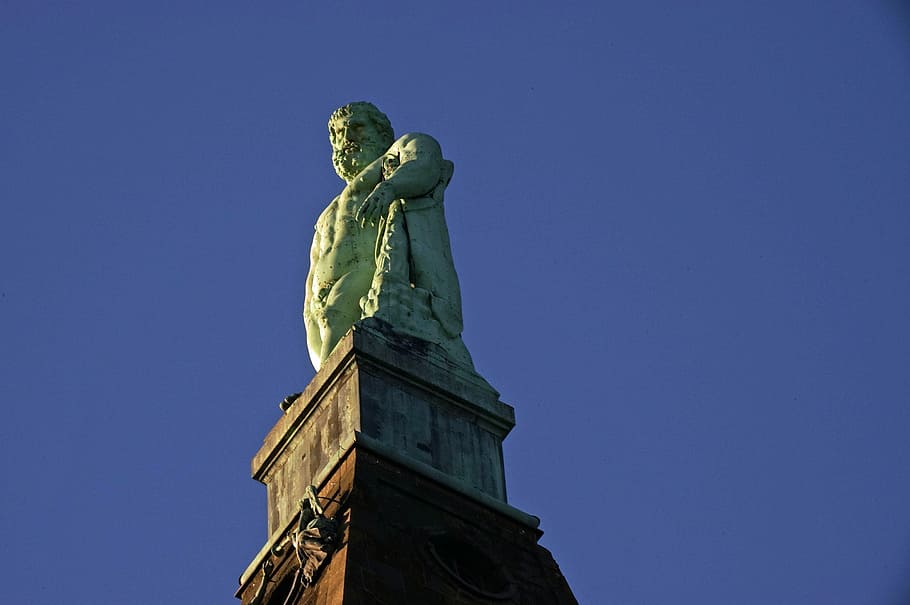 Hércules, estatua, hito, Kassel, patrimonio mundial, famoso lugar, ciudad de Nueva York, monumento, cielo, arquitectura