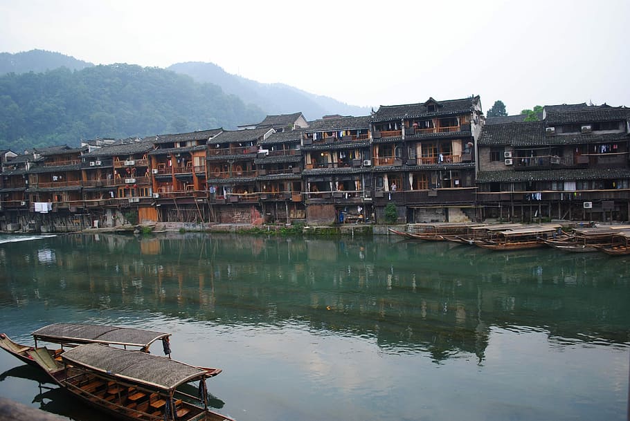 Tourism, Hunan, History, China, fenghuang, reflection, honest, building exterior, water, architecture