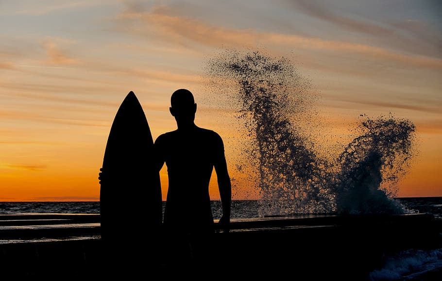 surf, ola, tablero, hombre, surfista, chico, deporte, activo, mar, agua