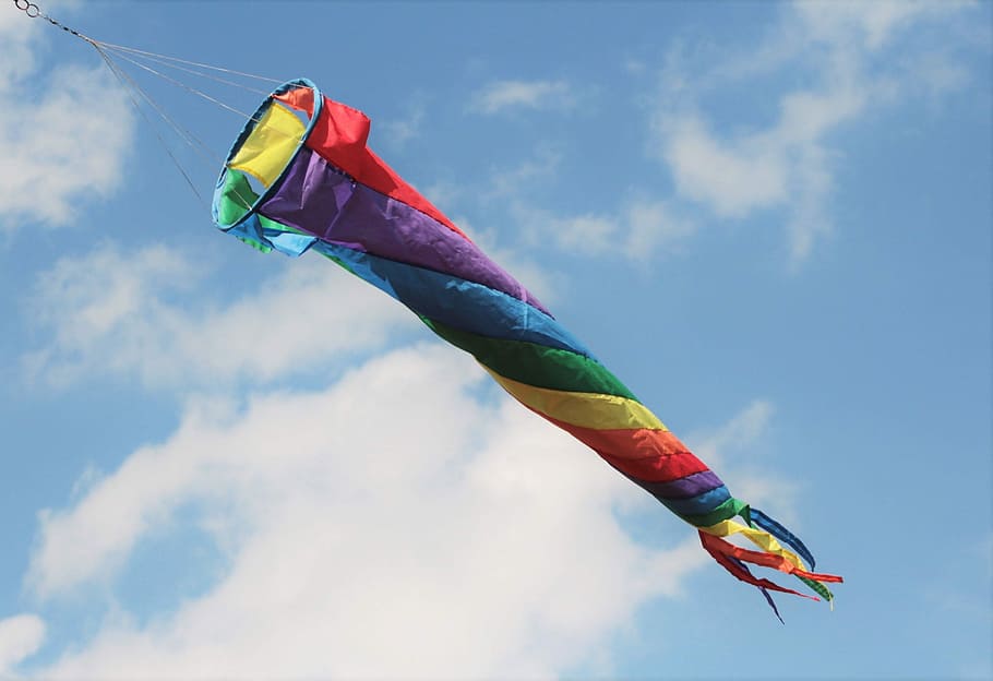 Wind Sock, Colorful, windspiel, wind, color, children, turn, pinwheel, airy, farbenspiel