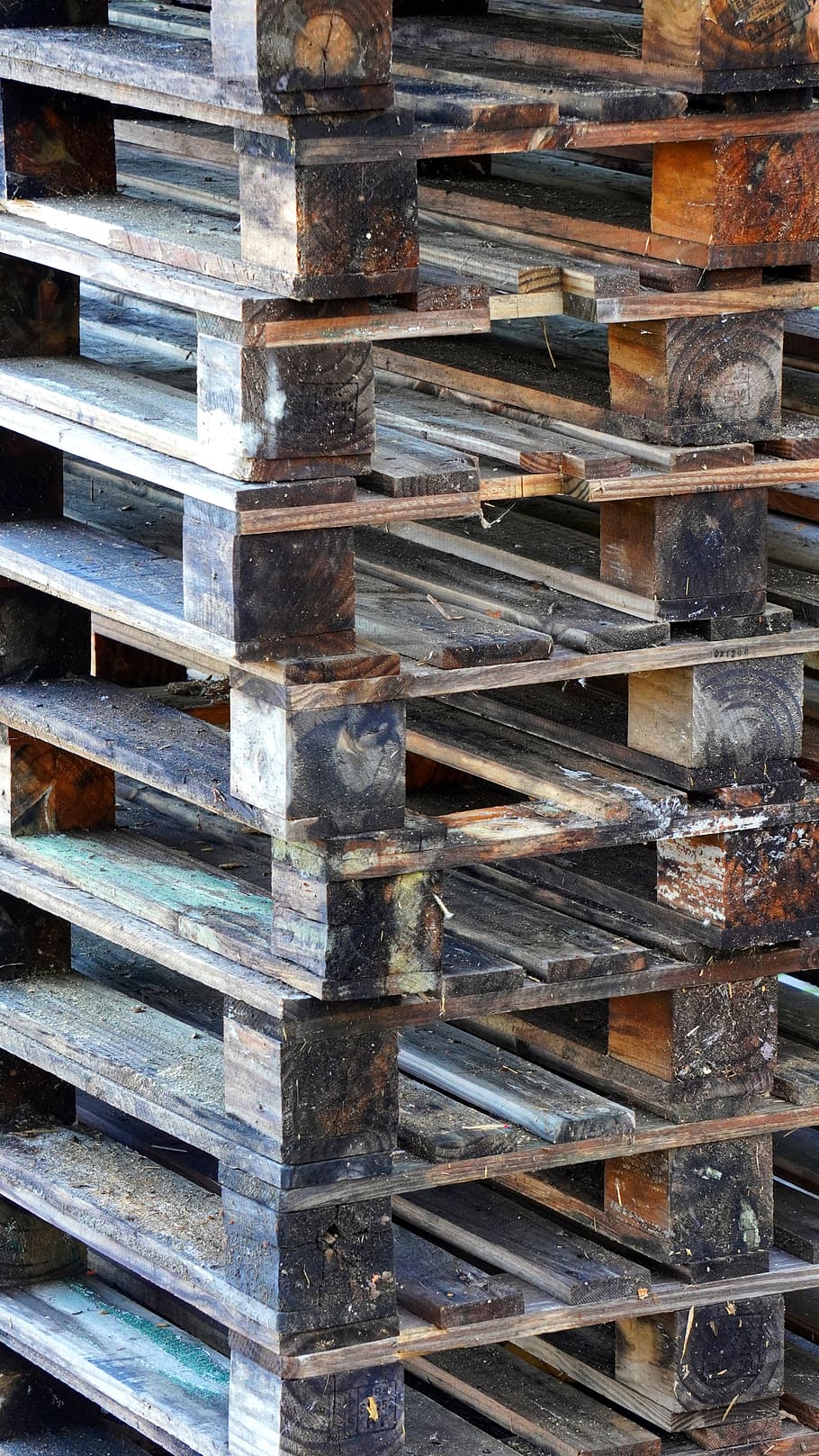 pallets, wood, euro pallets, stacked, wooden pallets, storage, stack, full frame, backgrounds, large group of objects