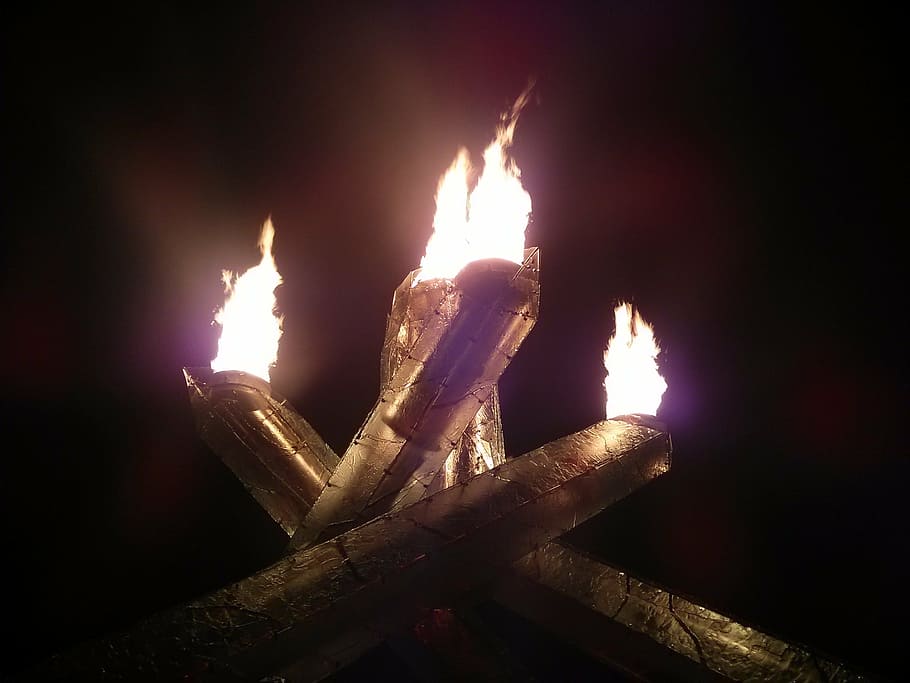 olympics, vancouver, torch, flame, cauldron, fire - Natural Phenomenon, wood - Material, burning, night, fire