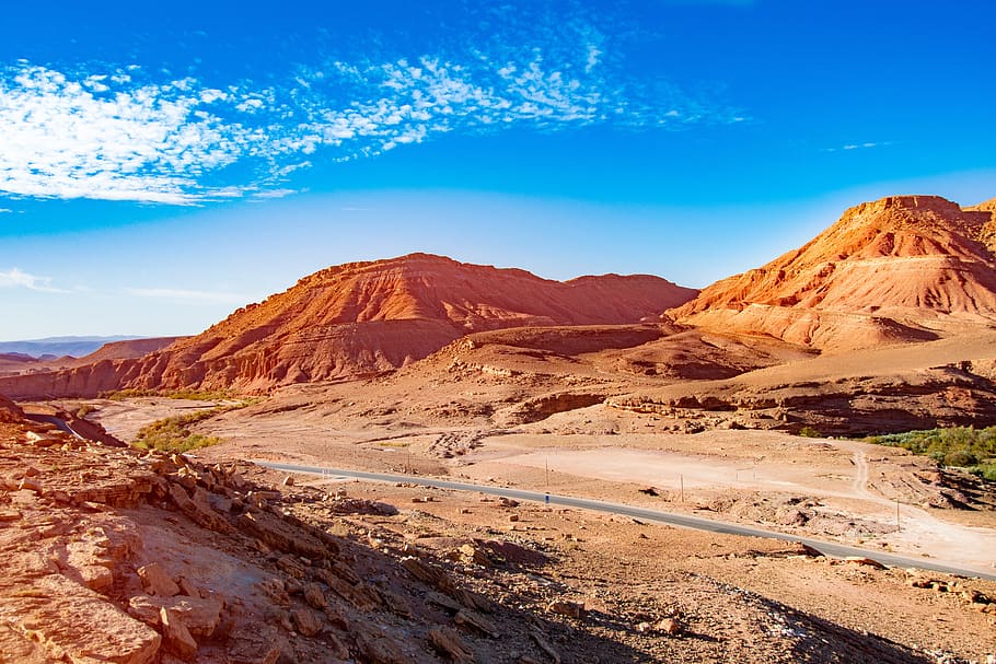 morocco, africa, desert, way, west, the sun, sky, sand, hill, landscape |  Pxfuel