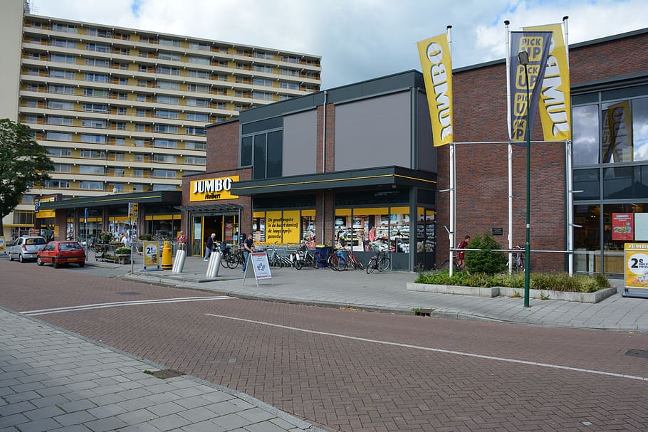 jumbo, now, veenendaal, supermarket, shop, building exterior, architecture, built structure, city, street