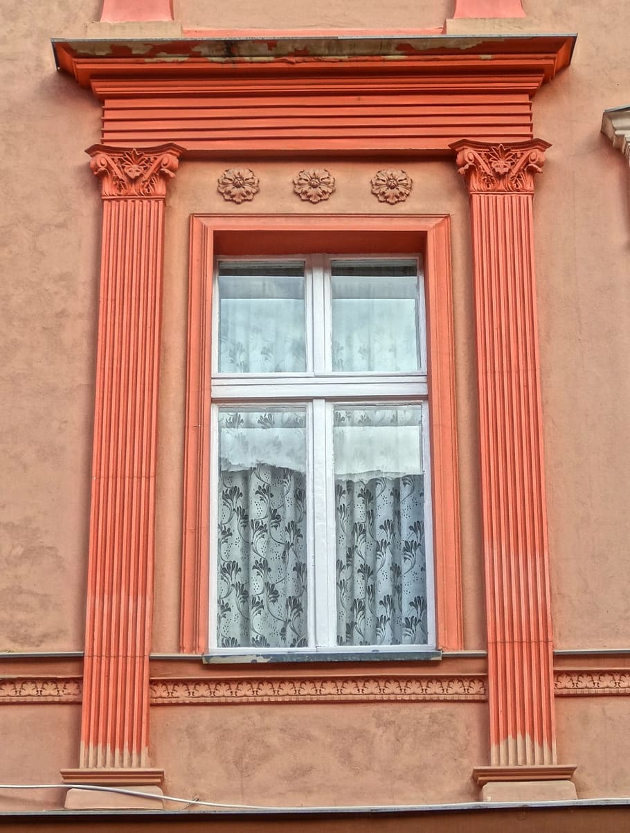 bydgoszcz, pilasters, architecture, window, facade, building, structure, building Exterior, built structure, day