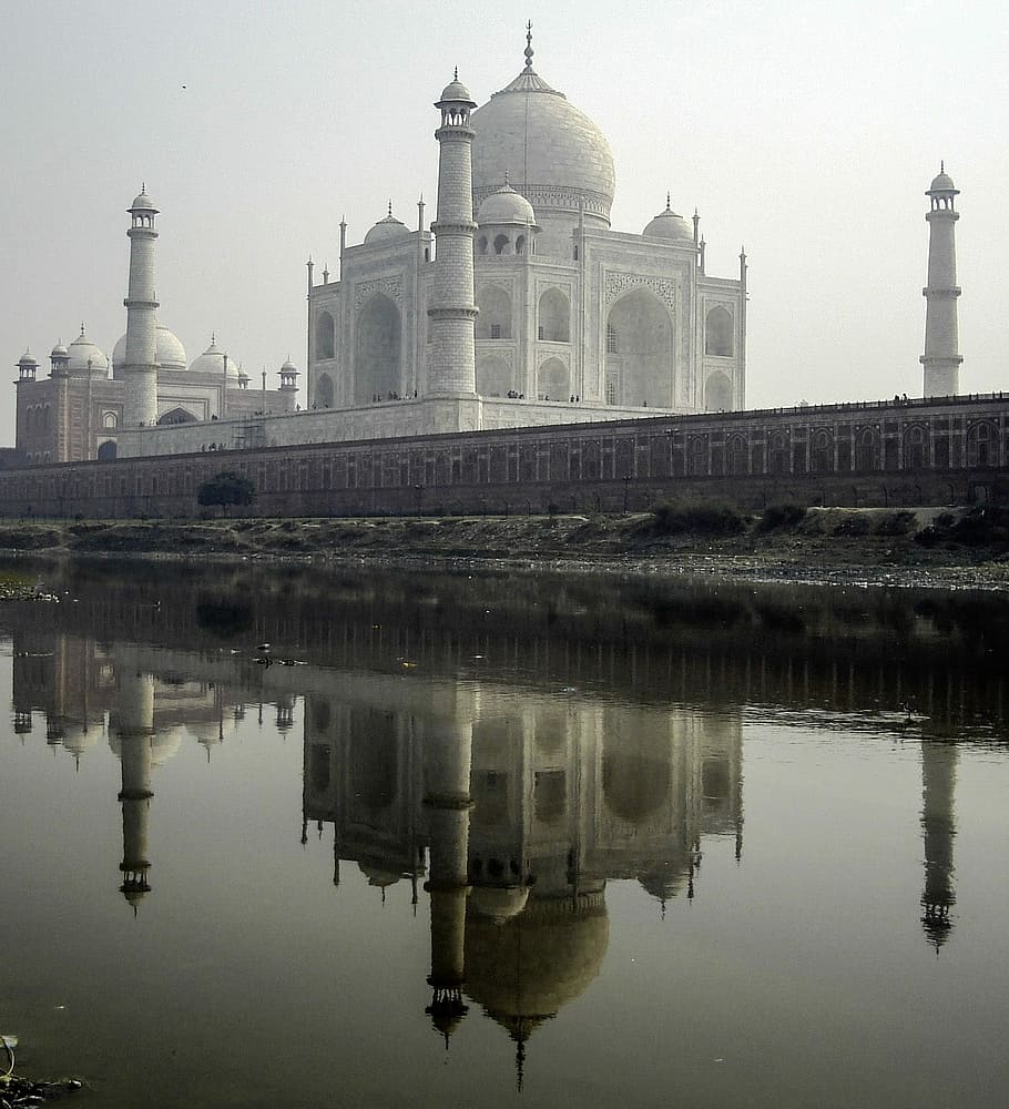 northern, bank, Taj Mahal, Northern Bank, river Yamuna, India, photos, public domain, river, water