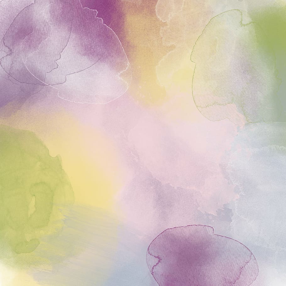 white, yellow, purple, abstract, painting, watercolor, watercolour, paint, art, pink