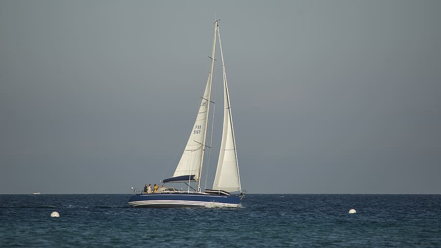 sailing boat, sail, sea, yacht, côte d'azur, st tropez, south of france, france, sailing vessel, nautical vessel