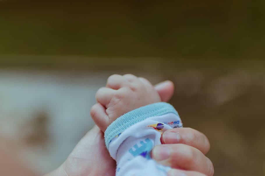 person, holding, baby, hand, closeup, close, mother, hands, family, people
