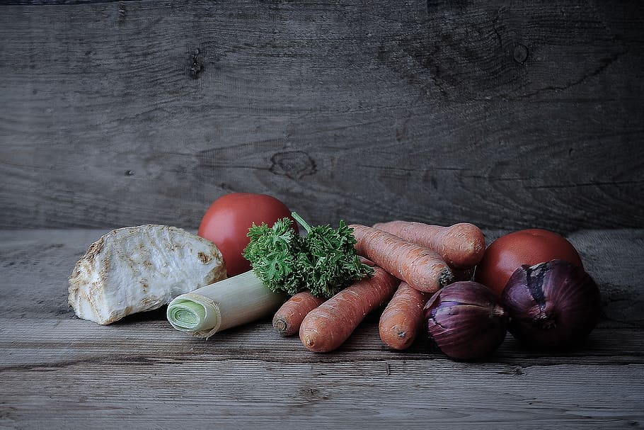 still life, vegetables, wood, vegetable, food, food and drink, freshness, healthy eating, wellbeing, indoors