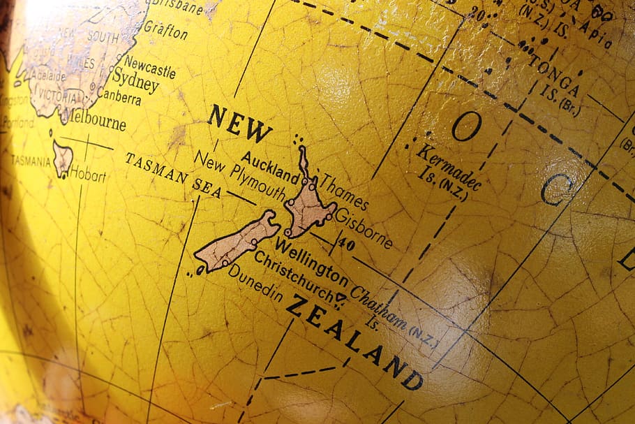 mapa de nueva zelanda, globo, vintage, mundo, global, geografía, continente, mapa vintage, globo del mundo, nueva zelanda