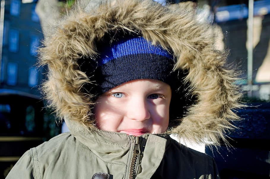 toddler, wearing, gray, coat, daytime, child, boy, people, kid, winter