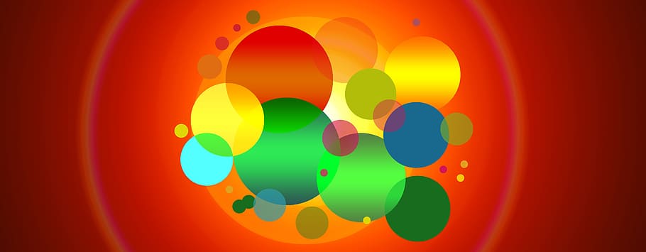 green, red, yellow, abstract, graphic, wallpaper, banner, header, points, circle