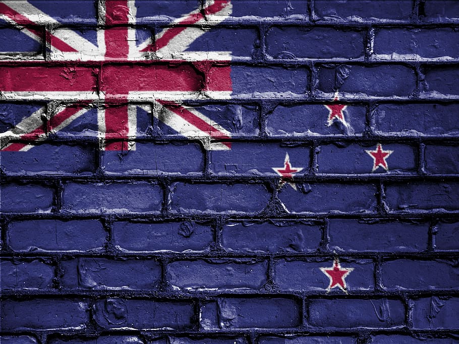 깃발, 기치, 국가, 상징, 전국의, 애국심이 강한, 애국자, 애국심, 벽, 뉴질랜드
