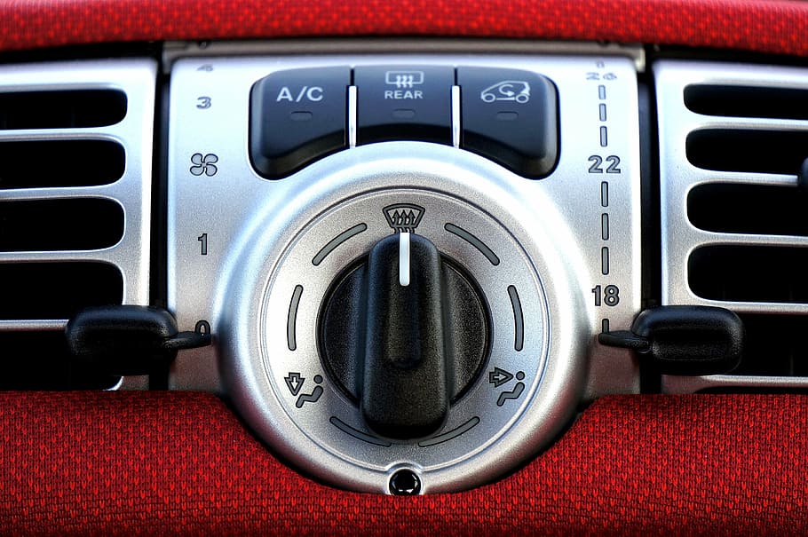 gray, vehicle, ac, control, knob, display, car, air, auto, automobile