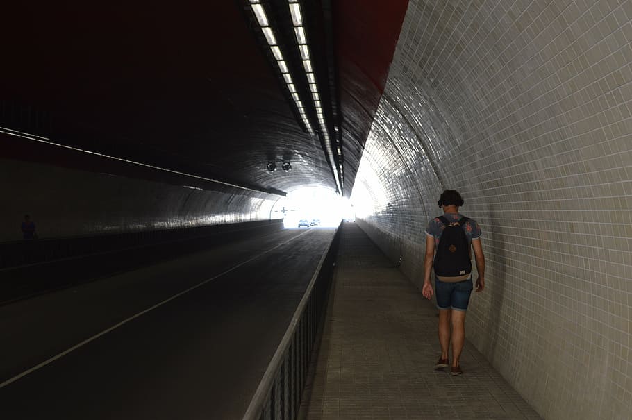 tunnel, leave, track, road, dark, light, lost, transport, end point, rails