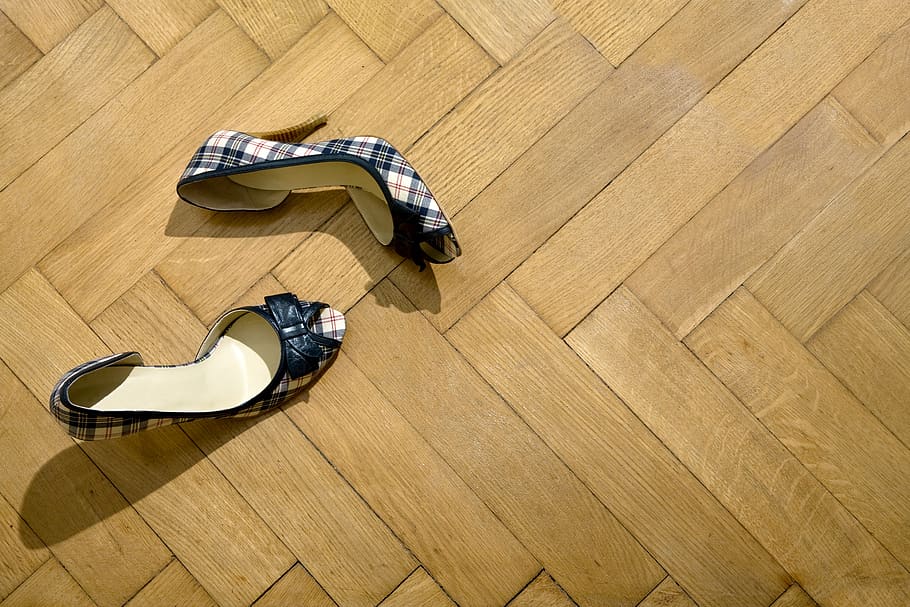 zapatos, piso, tacón, objeto, madera, estilete, patrón, boutique, elegante, moda