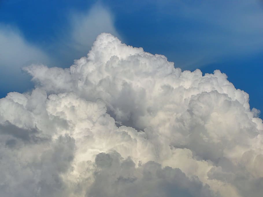 cumulonimbus, cloud, clouds, cumulus, sky, dramatic, colors, white, blue, cloudscape
