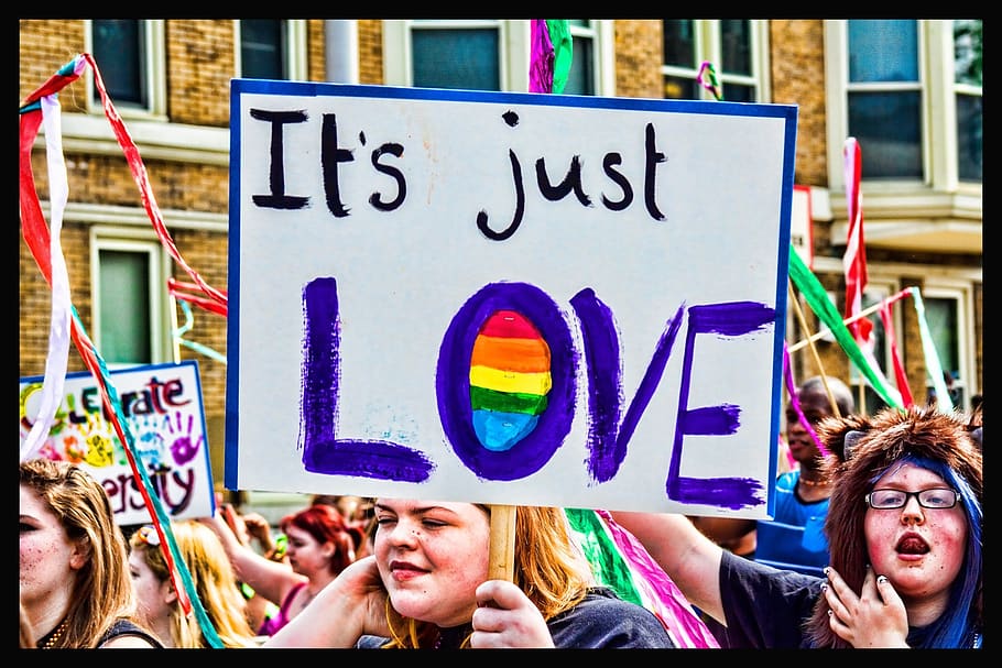 kebanggaan gay, gay, hak gay, parade, acara, festival, orang, hari kebanggaan, sekelompok orang, komunikasi