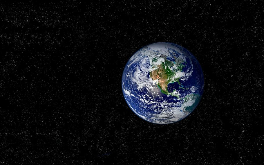 planeta terra, terra, planeta, cosmos, estrelas, céu, planeta - espaço, globo - objeto feito pelo homem, fundo preto, espaço